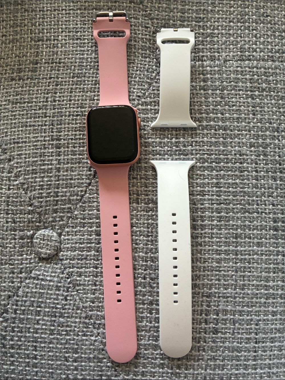 Pink Smartwatch with Extra White Bands - Unbranded